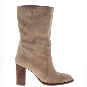 Dolce Vita Mid-Calf, Square Toe Tan Suede Bootie (Nokia) Women’s size 8